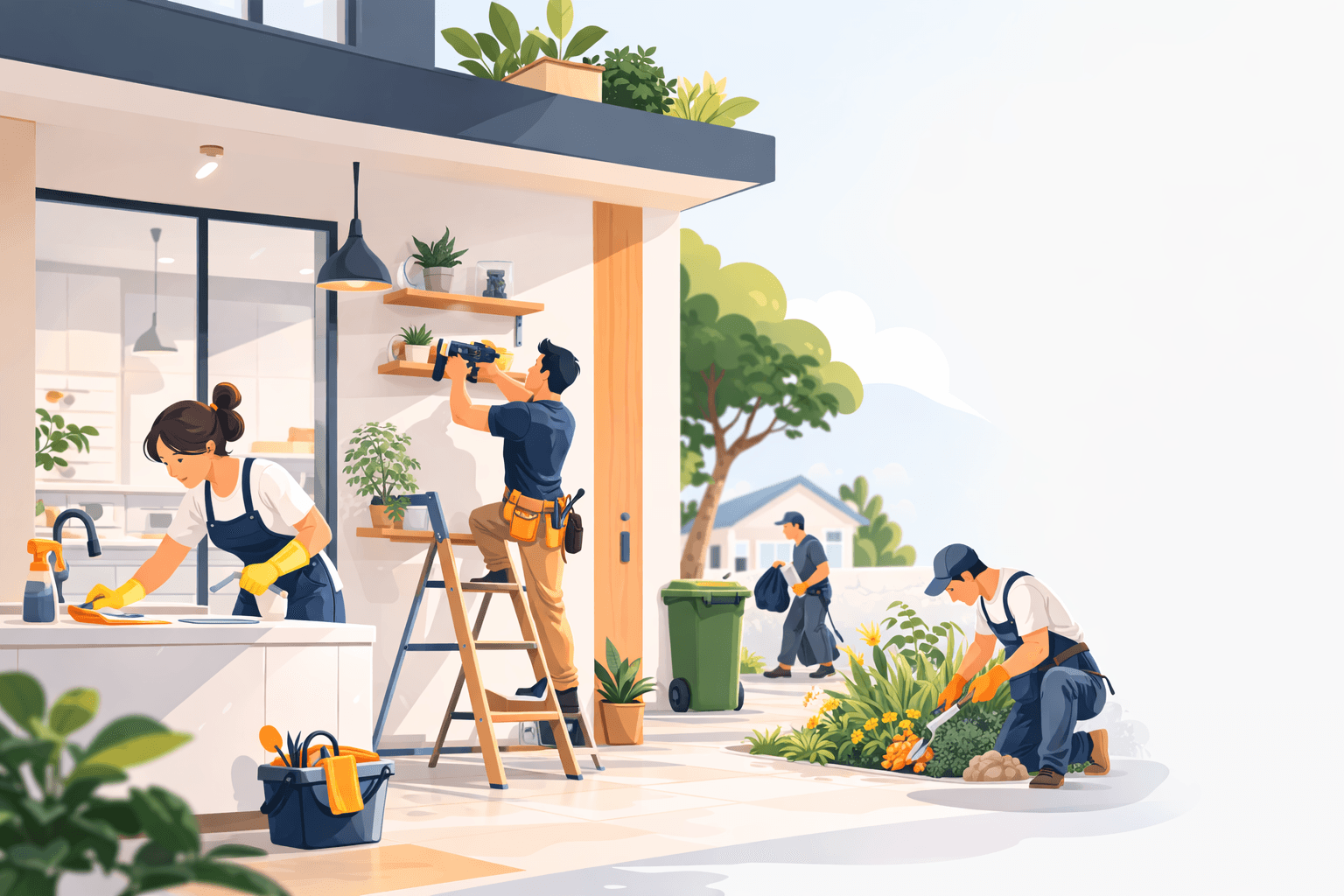 Home services at work